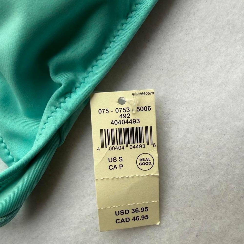 NWT Aerie Real Good Mint Green Studded Bikini Top Size Small UPF 50 - Picture 2 of 5